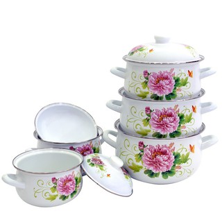 Bộ 5 nồi tráng men cao cấp Mishio MK81