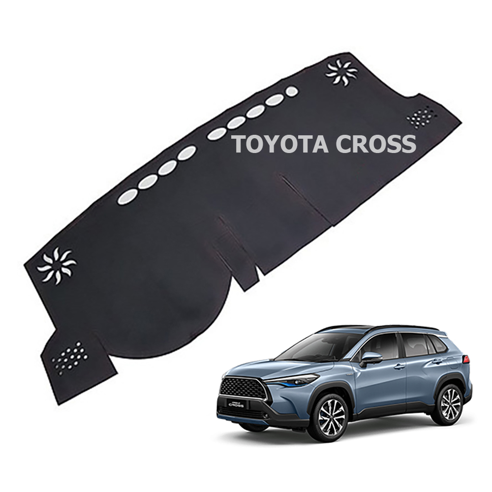 Thảm Taplo cao cấp xe Toyota Corola Cross 2020 chất liệu Nhung lông cừu hoặc Da Carbon