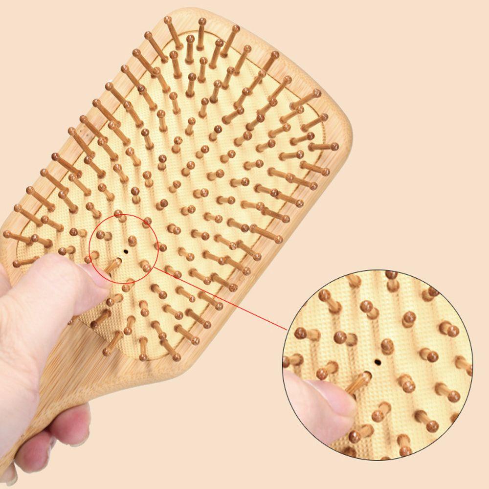 NIUYOU Lược Chải Tóc Tay Cầm Bằng Gỗ Chống Tĩnh Điện Mát Xa Da Đầu