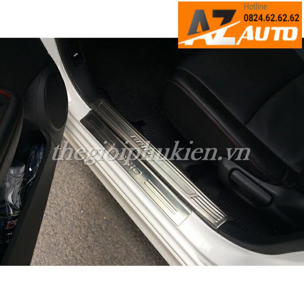 Bộ Ốp bậc, Nẹp bước chân Honda Brio -  INOX( hàng cao cấp)