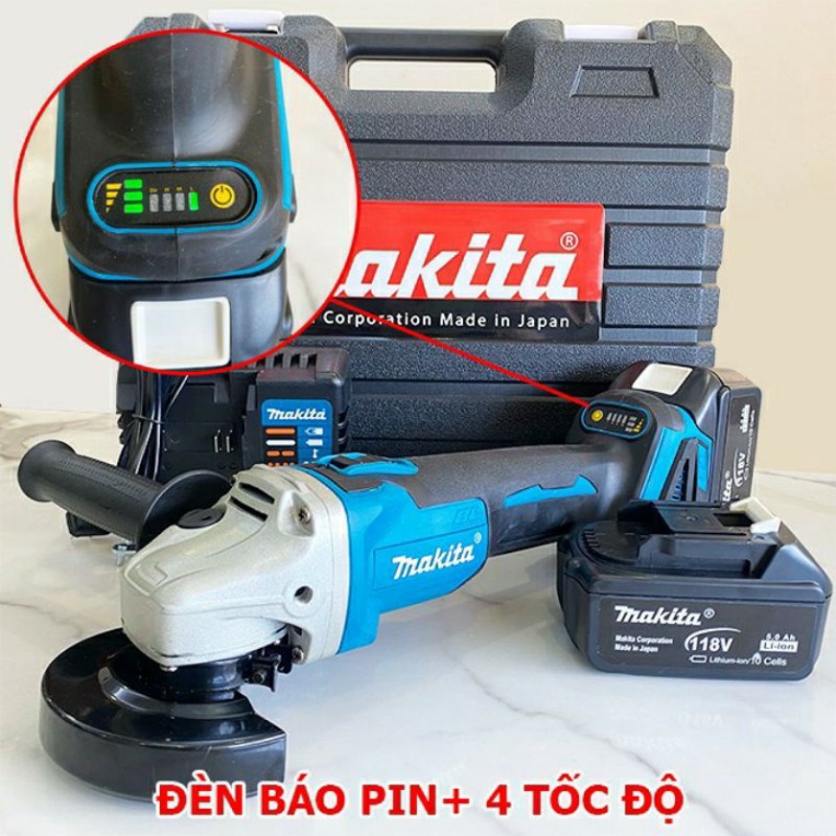 Máy Cắt Pin MAKITA 118V Dây Đồng 100% Không Chổi Than- Tặng lưỡi cưa xích cắt cây - Máy Cắt Pin