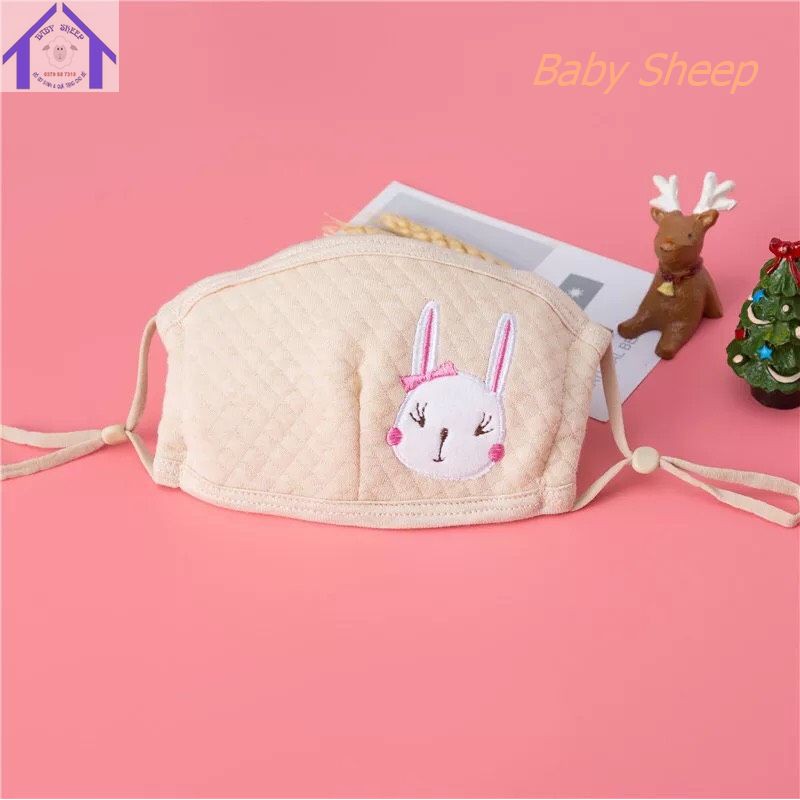 (HÀNG CAO CẤP) Khẩu trang cho bé ORGANIC 100% COTTON HỮU CƠ TỰ NHIÊN  HỌA TIẾT DỄ THƯƠNG CHO BÉ 0-7 TUỔI