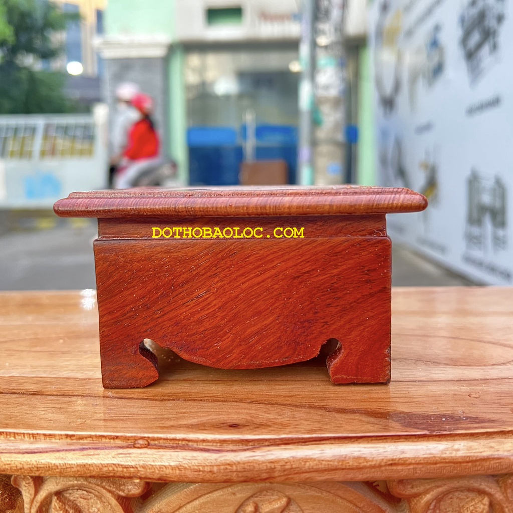Đôn vuông gỗ hương kê tượng chắc chắn bền bỉ 2 cỡ