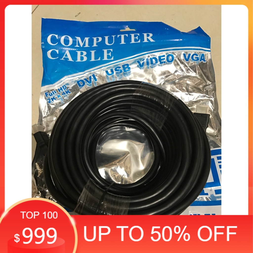 Dây Cáp Hdmi 10m Tròn Đen - Dây cáp kết nối cổng HDMI 2 đầu tốt chống nhiễu xịn chất luong cao