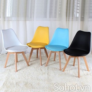 Ghế eames nhựa chân gỗ nhập khẩu