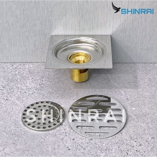 ( 12 * 12 Chống Mùi hôi ) Phễu thoát Sàn , Thu Sàn , Thoát Nước Nhà Tắm INOX304 Nguyên Khối Dày 3 Ly