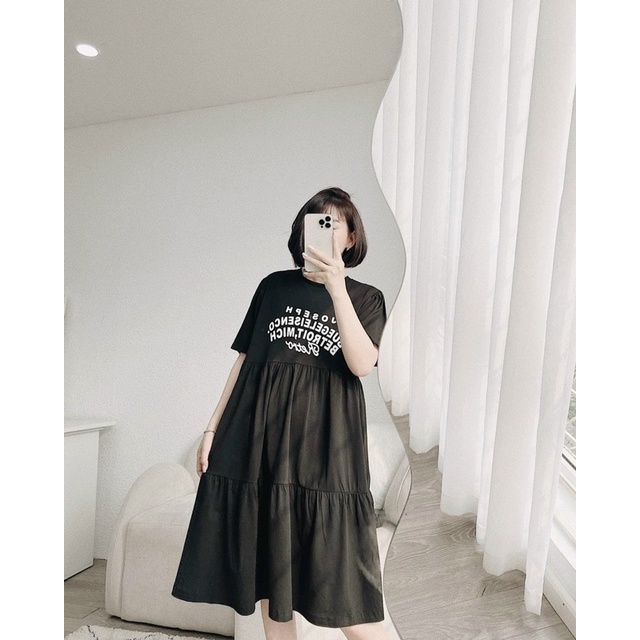 VÁY BABY DOLL CHỮ NGỰC