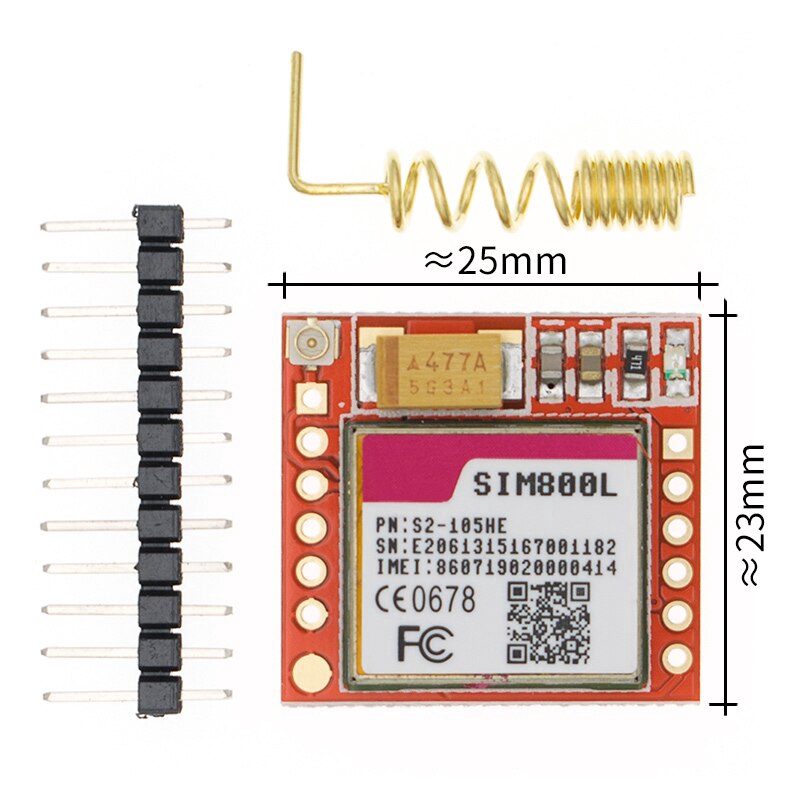 Module thẻ SIM Sim800L Gprs Gsm kèm ăng ten