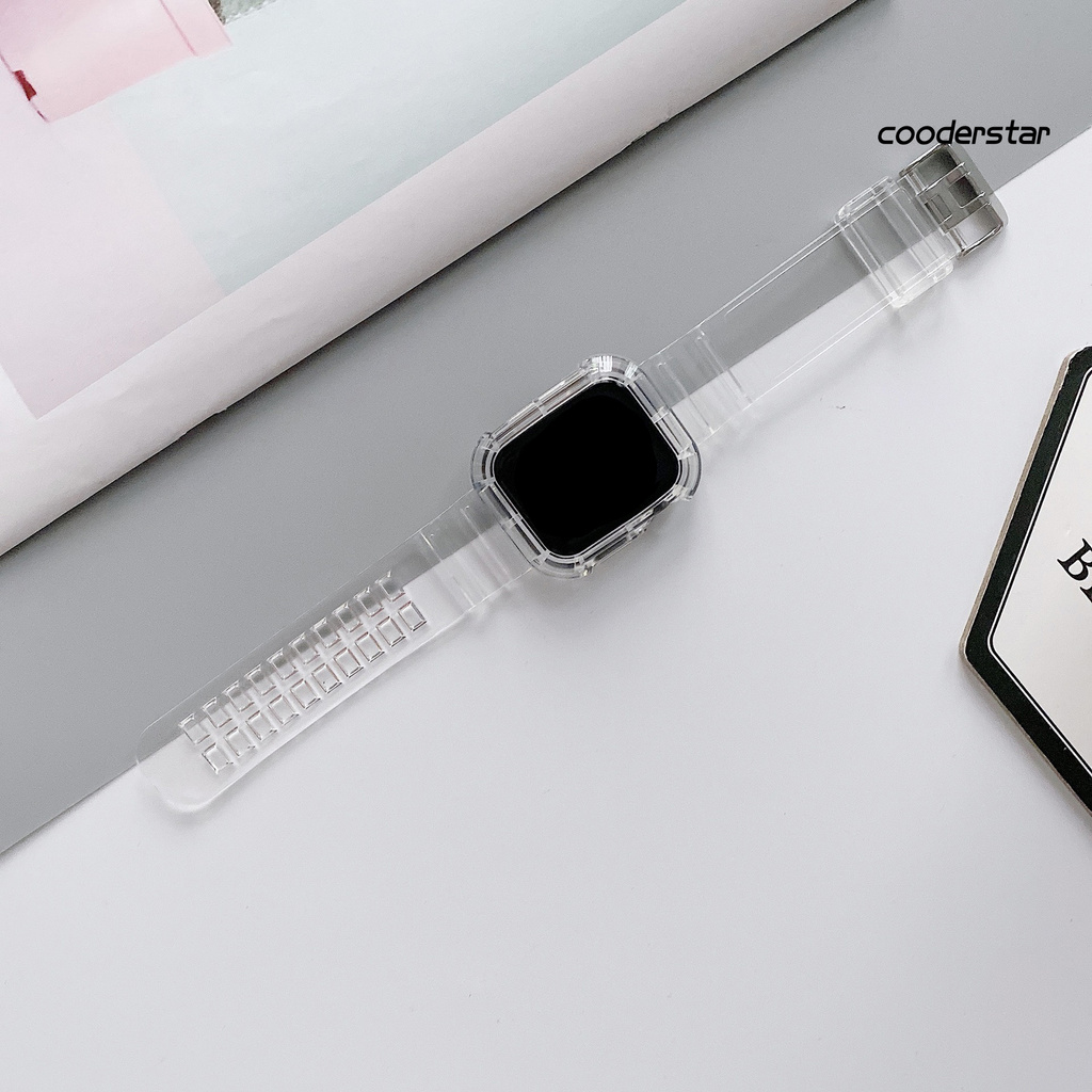 Dây Đeo Tpu Trong Suốt Thay Thế Cho Đồng Hồ Thông Minh Apple Watch 1 / 2 / 3 / 4 / 5 / 6 / Se