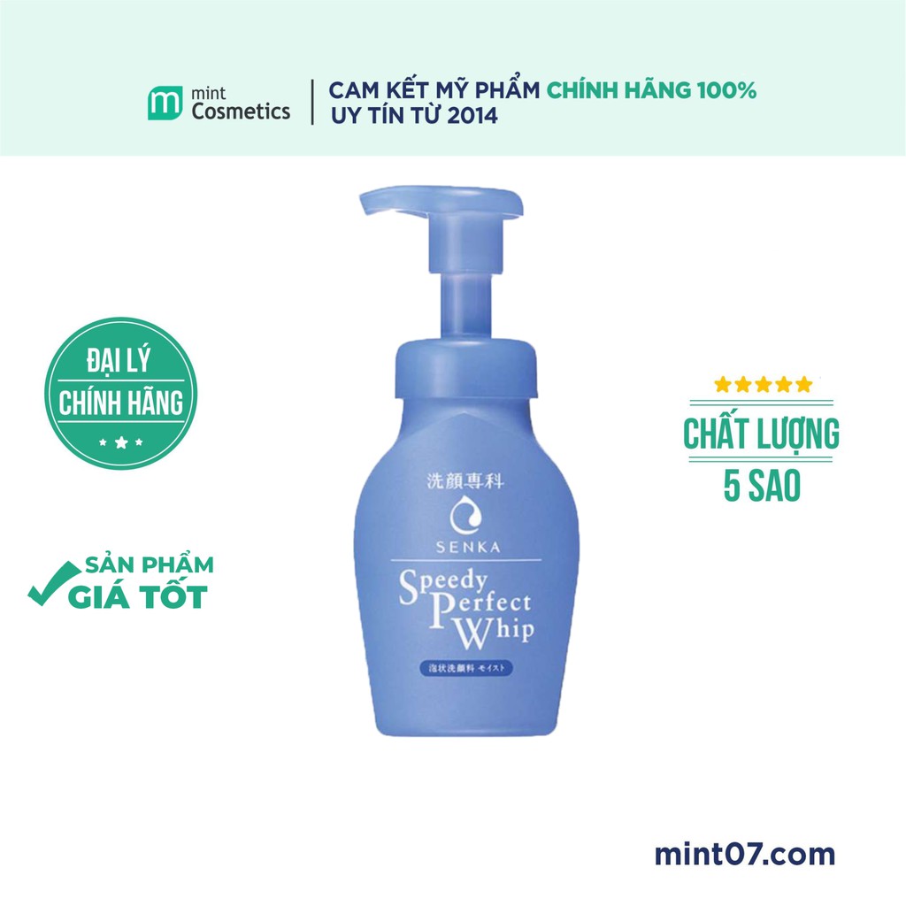 Sữa Rửa Mặt Senka Tạo Bọt Speedy Perfect Whip 150ml (Dạng Pump)