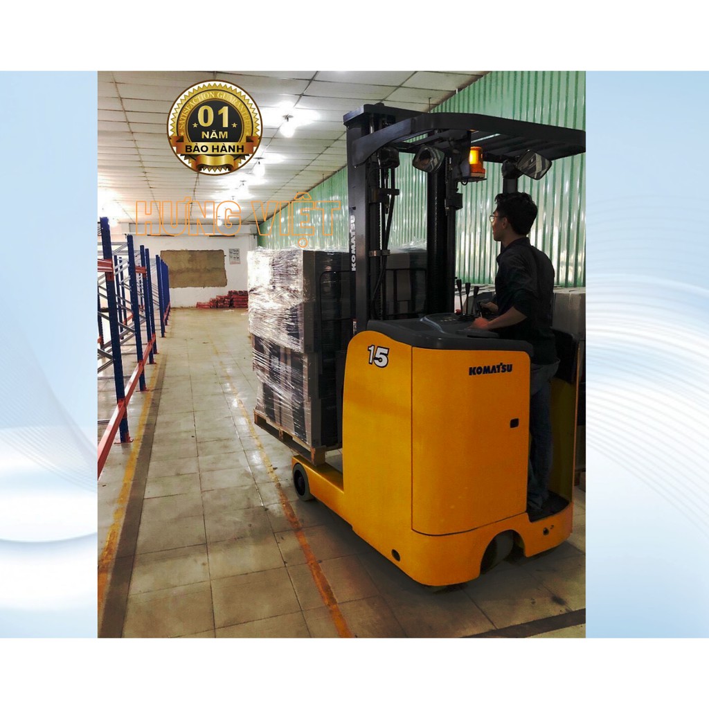 Xe Nâng Điện Đứng Lái Cũ 1.5 Tấn Cao 3M (Đời 2017) - Hiệu Komatsu Nhật Bản