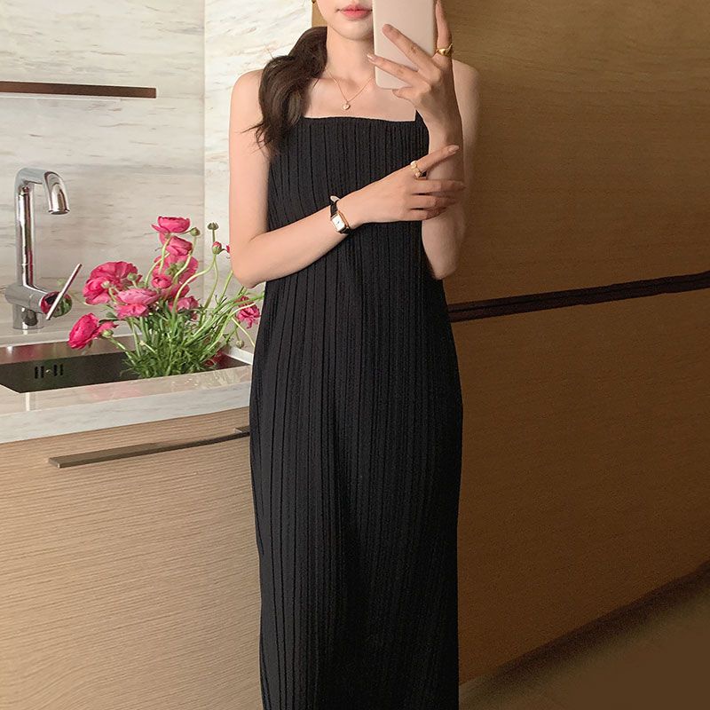 Đầm Maxi Dây Điều Chỉnh Độ Dài Váy 2 Màu