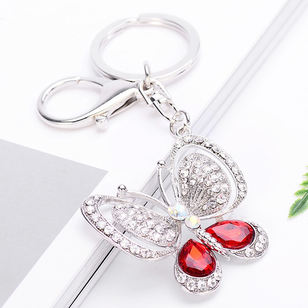 Móc Khóa Hình Bướm Đính Đá Lấp Lánh