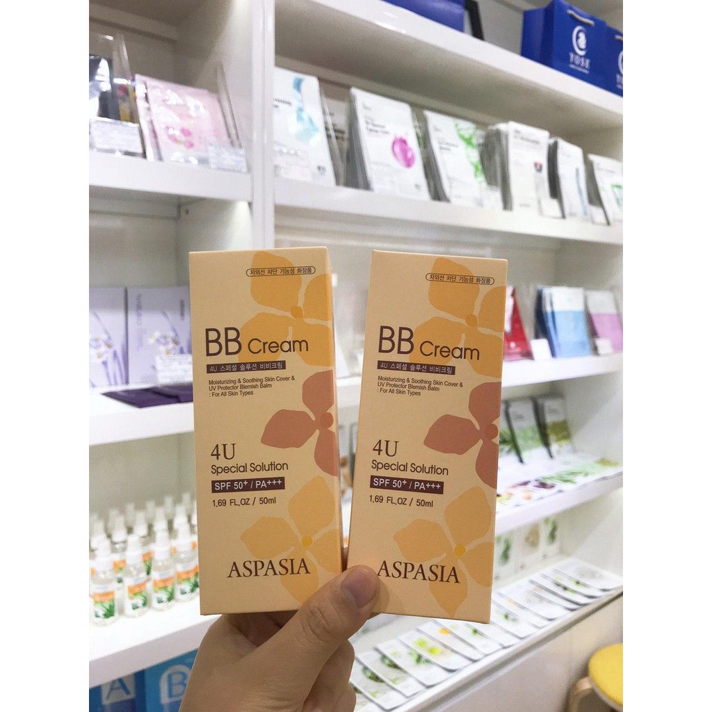 Kem Nền Chống Nắng Aspasia 4U Special B.B Solution Cream Spf50 Pa+++