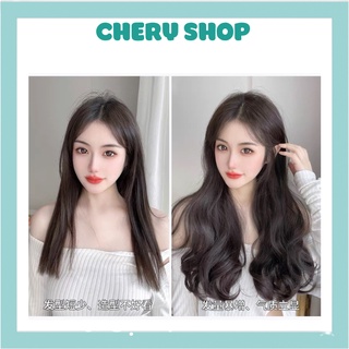 Tóc giả nữ kẹp 💄FREESHIP💄 Tóc giả kẹp 6 phím xoăn lọn to v45