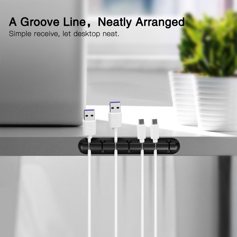 Kẹp Ankndo cố định dây cáp USB để bàn tiện dụng