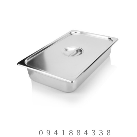 Khay inox đựng topping, khay topping có nắp, khay inox