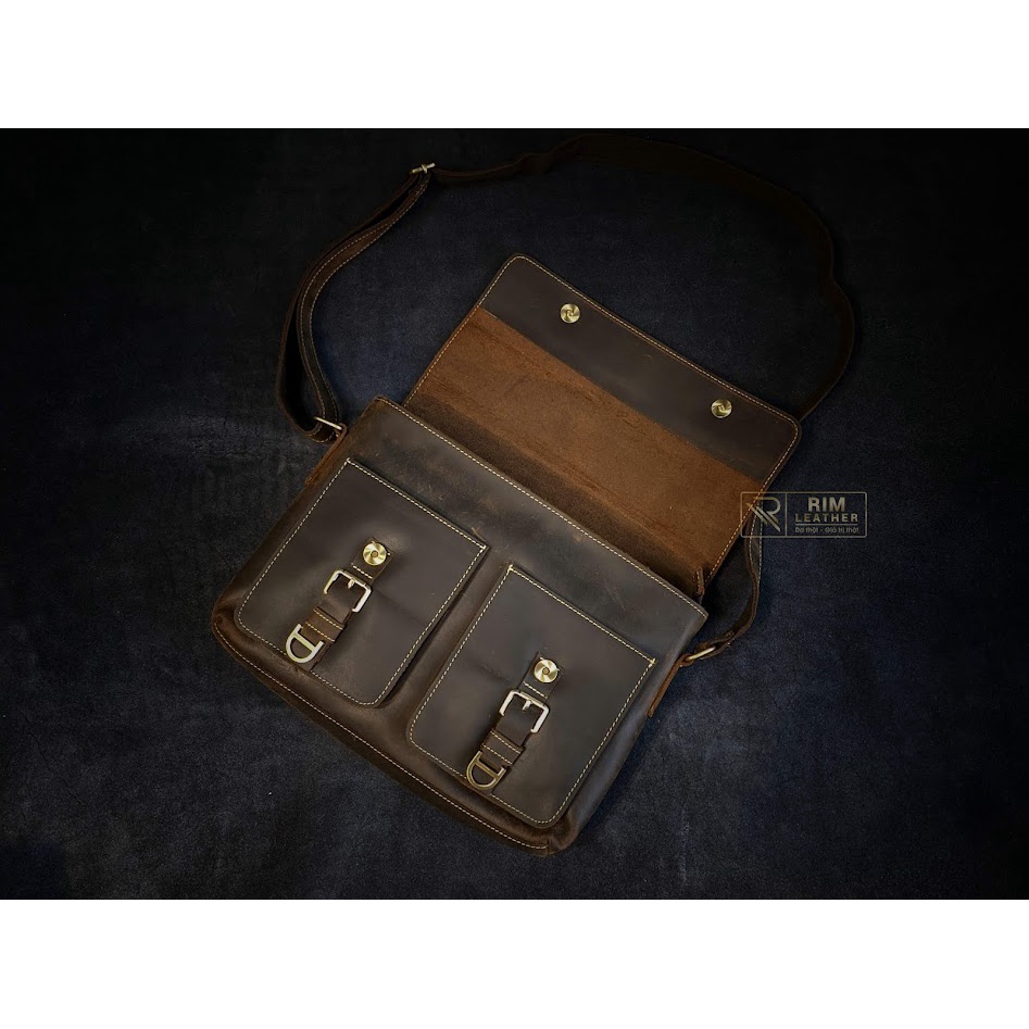 MESSENGERBAG Da bò sáp, cực đẹp và bền bỉ.