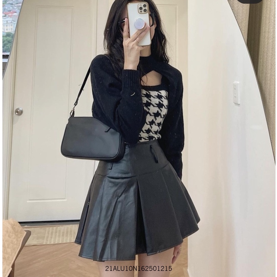 Set áo len thổ cẩm 2 dây + áo khoác cánh dơi thời trang Hàn Quốc Fmstyle Saigon 21ALU10N162501 | BigBuy360 - bigbuy360.vn