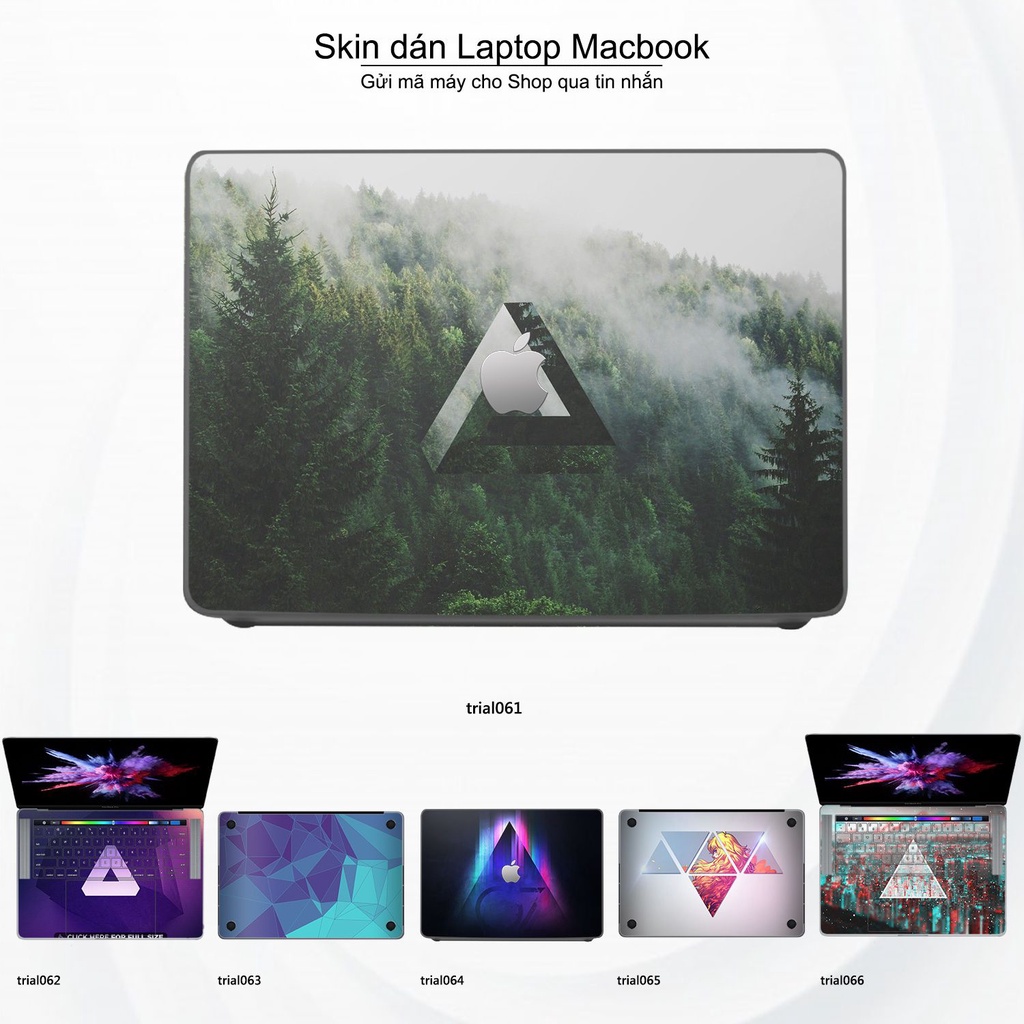 Skin dán Macbook mẫu Đa giác (đã cắt sẵn, inbox mã máy cho shop)