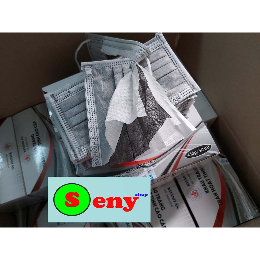 Khẩu trang y tế 4 lớp Kháng Khuẩn Khánh An Hộp 50 Cái - Màu Xám | BigBuy360 - bigbuy360.vn