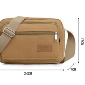 Túi Xách Đeo Chéo Mini Nam Nữ Vải Canvas Đựng Đồ Dáng Thể Thao Tập Gym Đi Chơi Làm Học