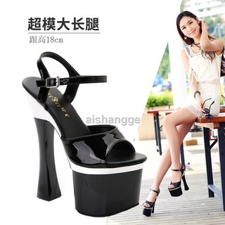 Giày cao gót 18cm 20cm đế thép dày chống trượt chân tiện dụng thời trang phong cách âu mỹ cho nữ