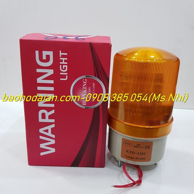 Đèn Xoay Báo Hiệu KTD-1101- 220V  Hình thật, có sẵn