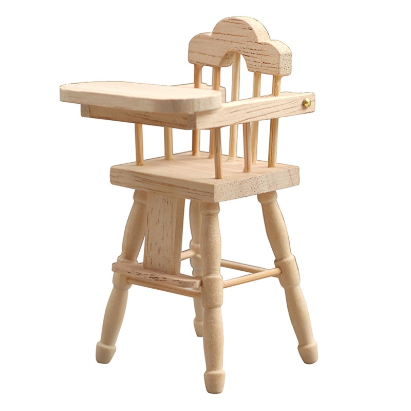 Mô Hình Ghế Cao Bằng Gỗ Sồi Tự Nhiên Dành Cho Búp Bê