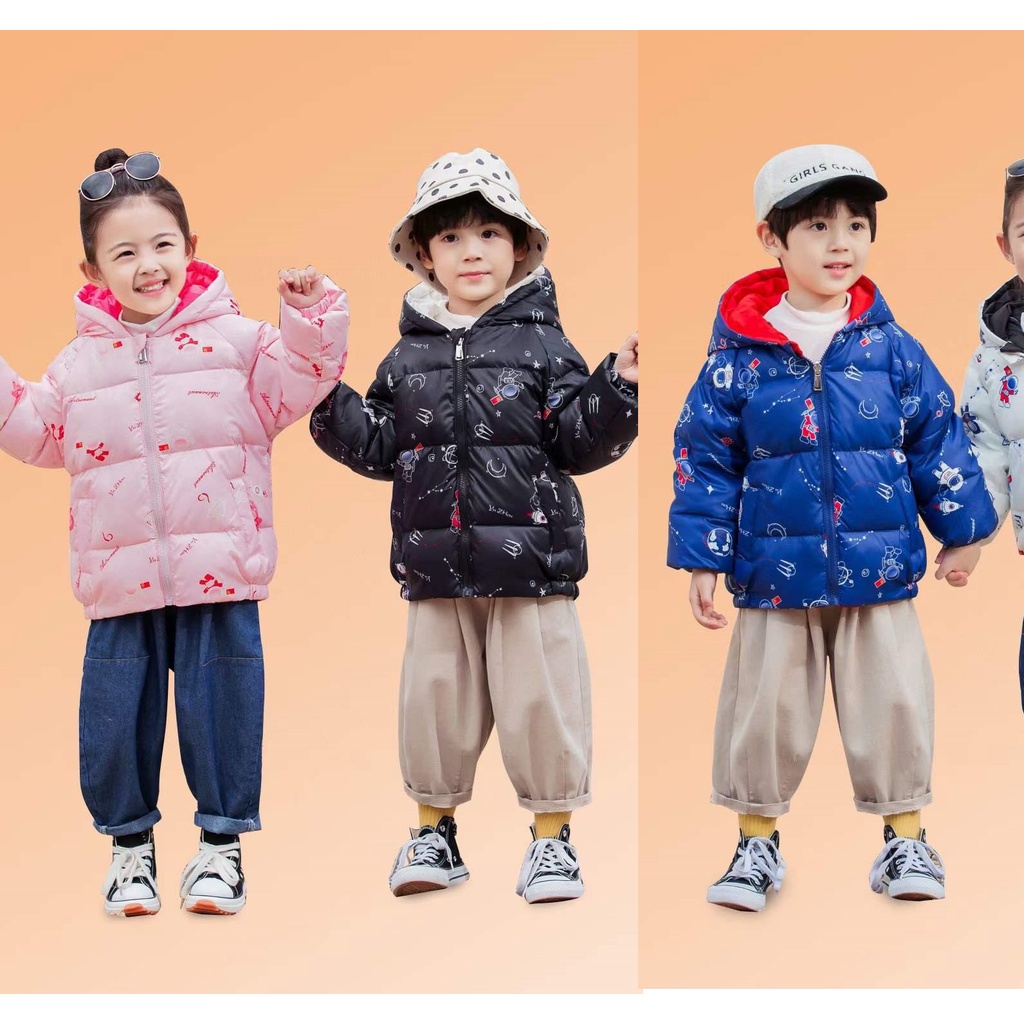 Áo Khoác Mùa Đông Áo Khoác Lông Vũ Trẻ Em Loại Dày Hàng Cao Cấp AP07