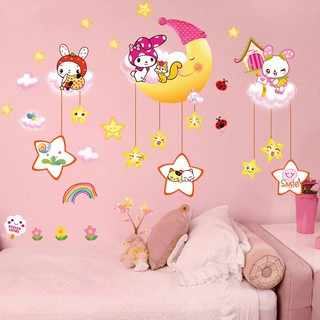 Decal dán tường bé ngủ ngon tranh dán tường chúc bé ngủ ngon