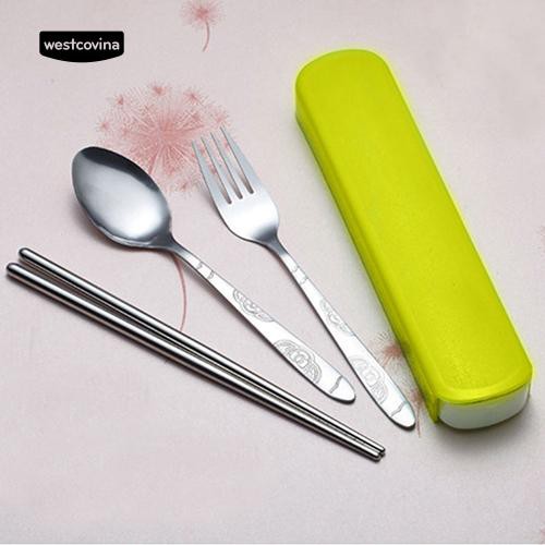 Bộ dụng cụ ăn bằng thép không gỉ tiện lợi chất lượng cao