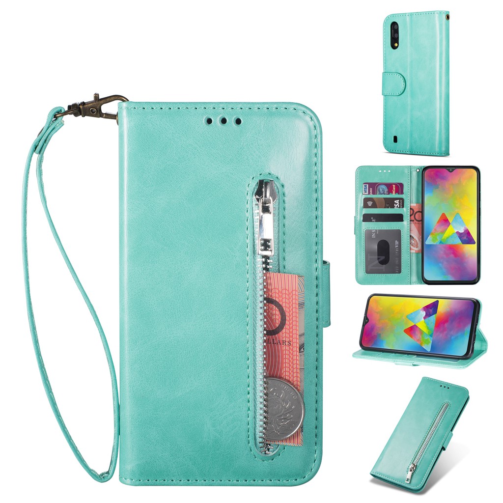 For Samsung Galaxy A70 A10 A50 A20 A30 Zipper Magnetic Fashion Leather Card Slot Flip Wallet Case Stand Cover | BigBuy360 - bigbuy360.vn