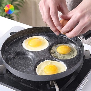 24cm omelette pan mini four-hole flat-bottomed small frying pan breakfast egg dumplings non-stick pancake MM