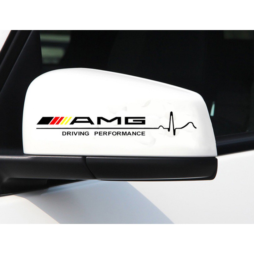 Tem dán gương chiếu hậu ô tô AMG