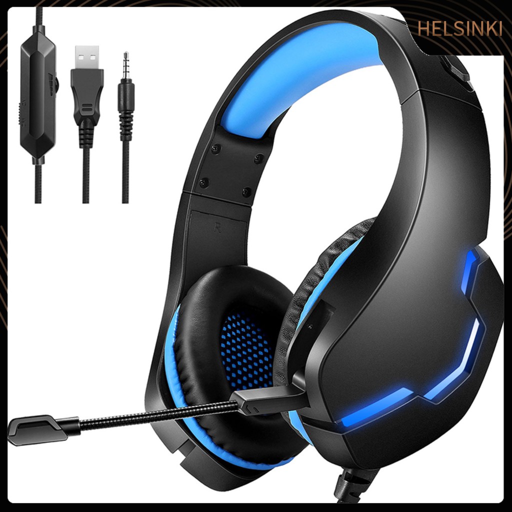 Tai Nghe Chụp Tai Hel + J10 Gaming Có Đèn Led Âm Thanh Vòm