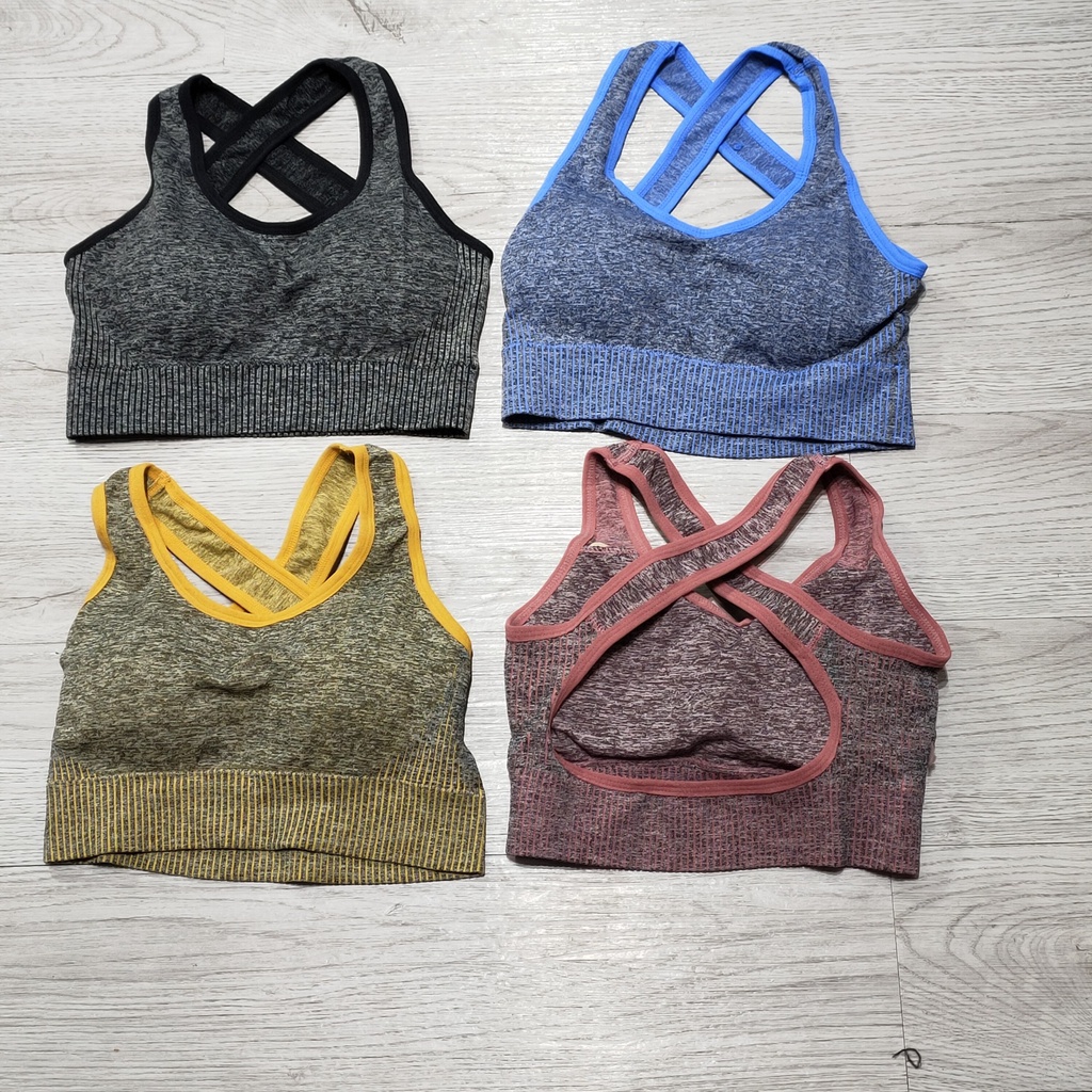 Aó bra tập gym yoga thể thao nữ kèm mút lót Bin Sport A186