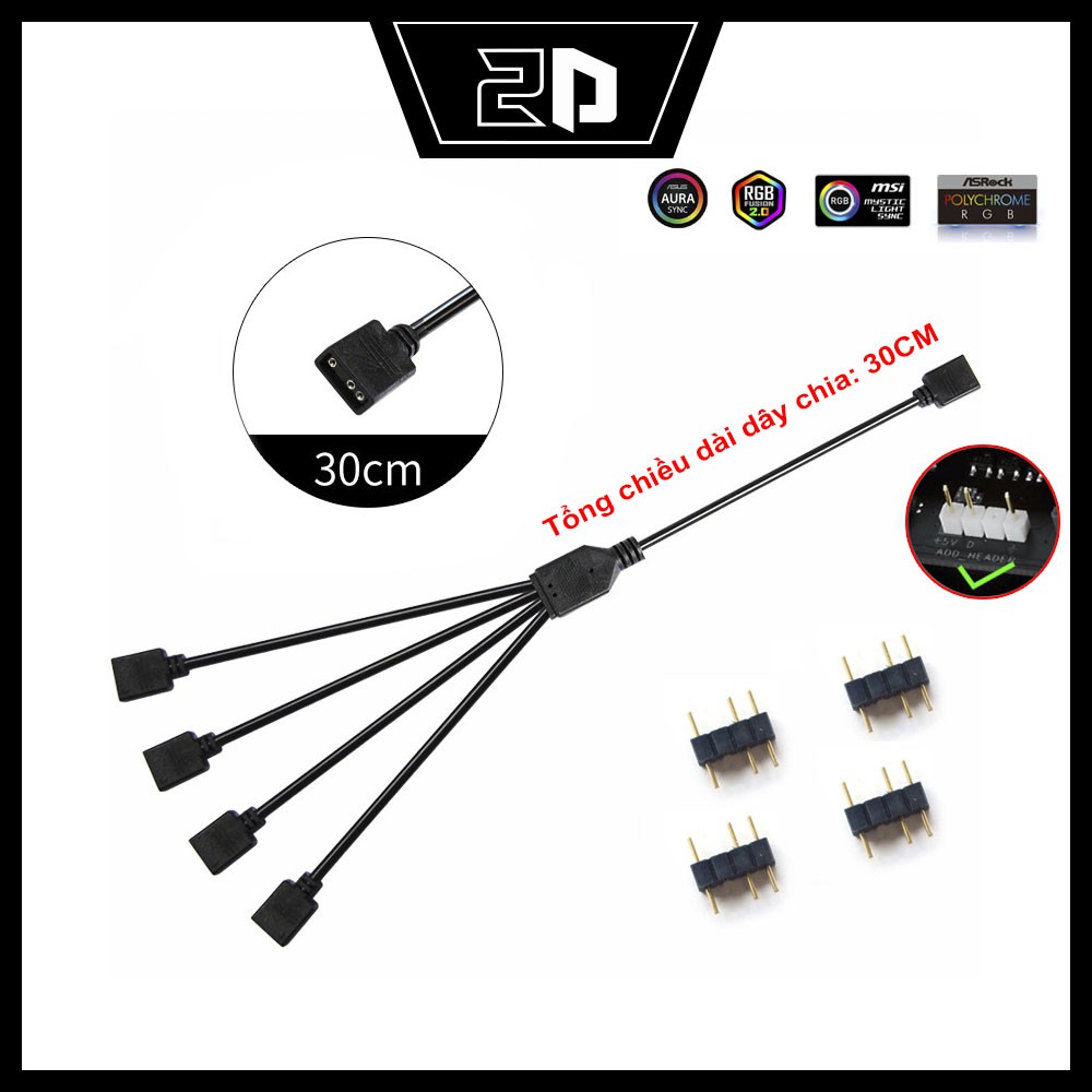 Dây chia cổng RGB 3pin LED 5v