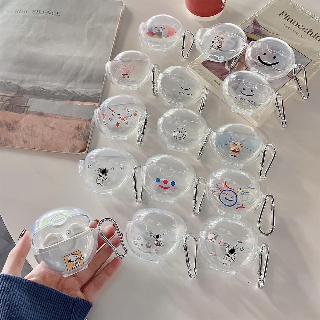 Vỏ TPU Mềm Trong Suốt Họa Tiết Hoạt Hình Bảo Vệ Hộp Sạc Tai Nghe Không Dây Lenovo Thinkpadplus LP80