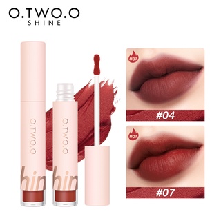 Son Bóng Nội Địa Trung O.TWO.O Môi Màu Lì tông nhung lì Cổ Điển Lâu Trôi 8 màu tùy chọn 3ml