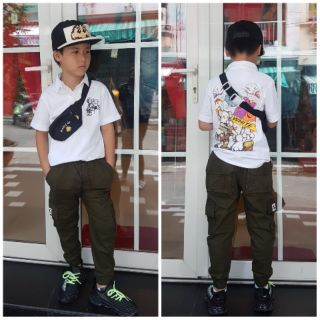 Áo thun bé trai cổ trụ