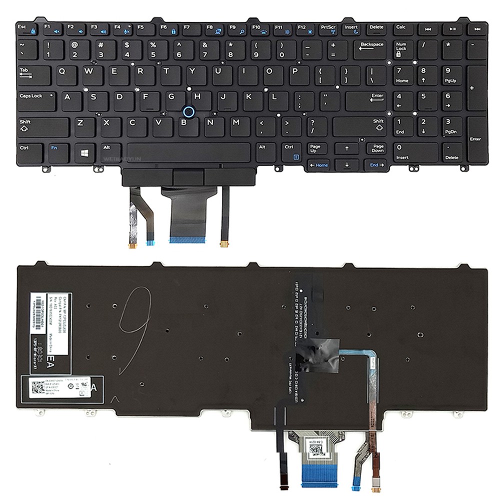 [Mã 159ELSALE hoàn 7% đơn 300K] Bàn Phim Laptop Dell Latitude 5550 5570 5580 5590 5591 Loại Có Chuột - Có LED Phím