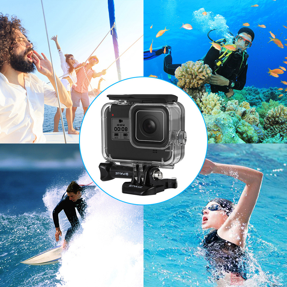 Vỏ chống nước PULUZ 60m cho máy ảnh GoPro HERO8 | BigBuy360 - bigbuy360.vn