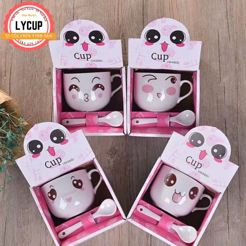 Cốc trà, cà phê gốm sứ hình mặt cười hoặc mèo thần tài | BigBuy360 - bigbuy360.vn
