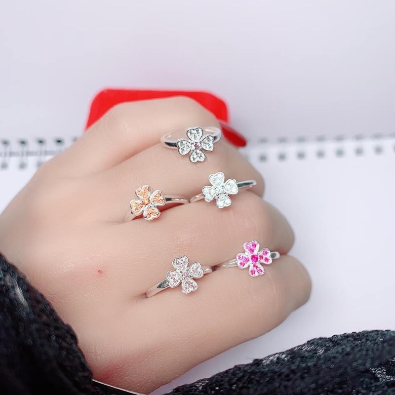 Nhẫn cỏ 4 lá may mắn  cho bé