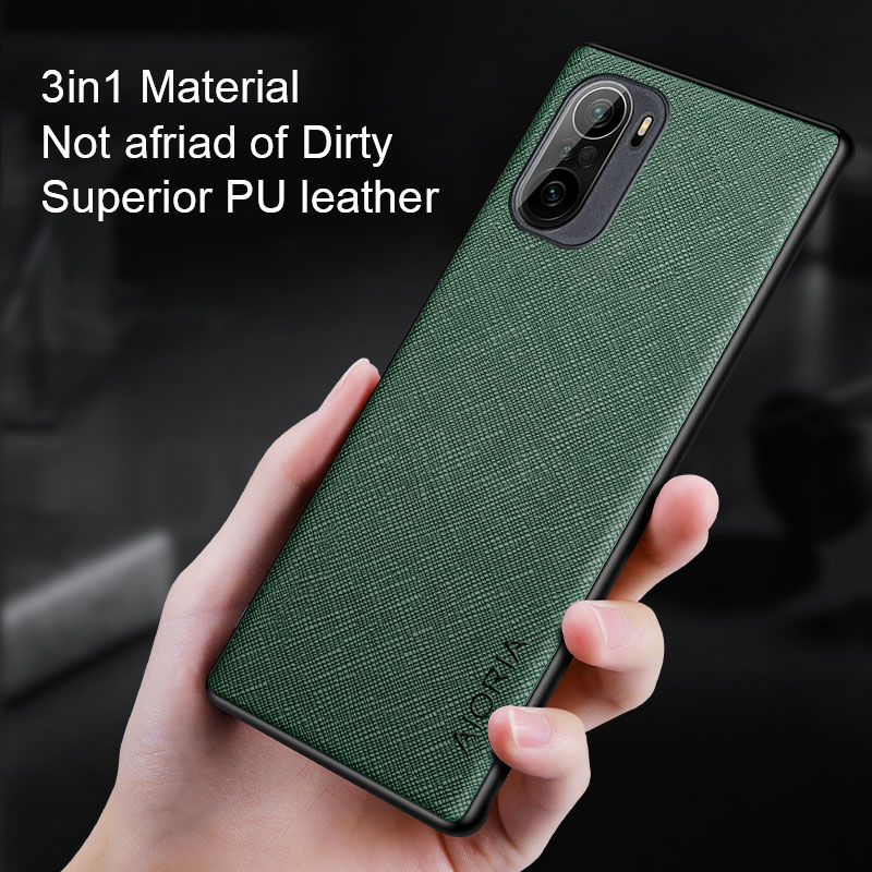 Ốp Lưng Da pu + pc 3 Trong 1 Dùng Cho xiaomi poco f3