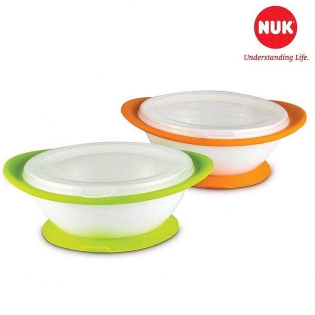 BỘ 2 BÁT ĂN NUK CHỐNG ĐỔ CÓ NẮP - Có tách lẻ
