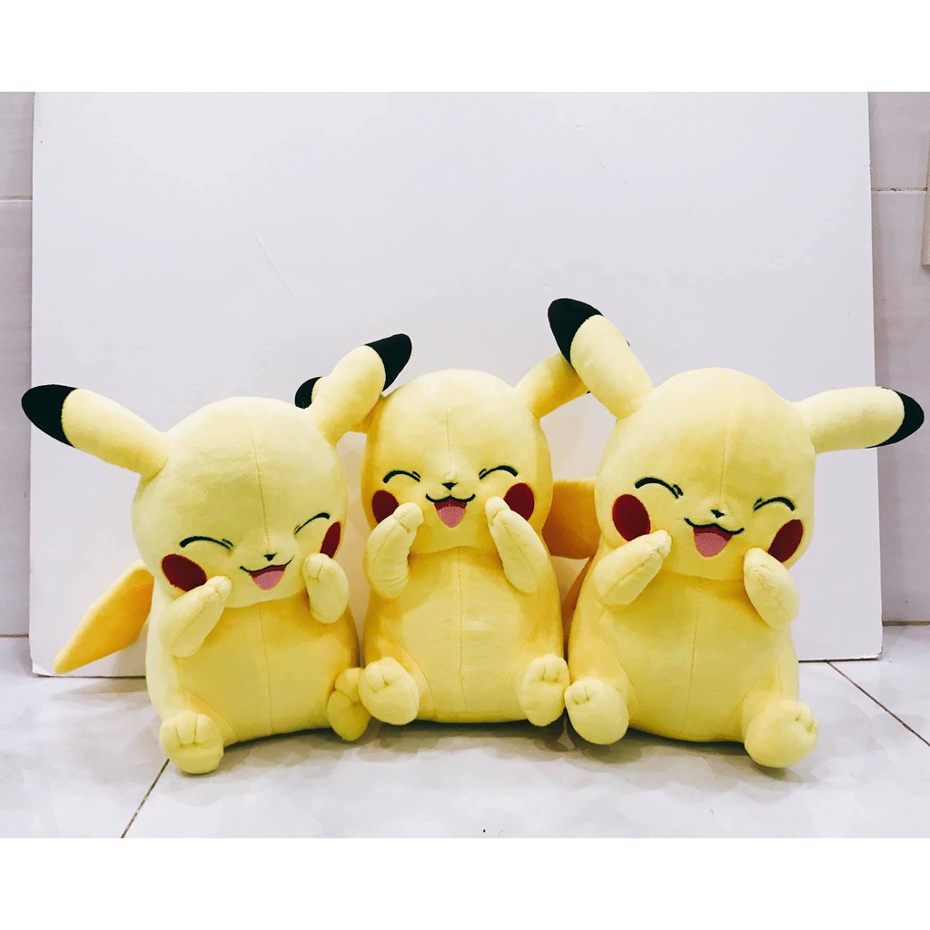 Gấu Bông Pokemon Pikachu cười tươi size 30cm