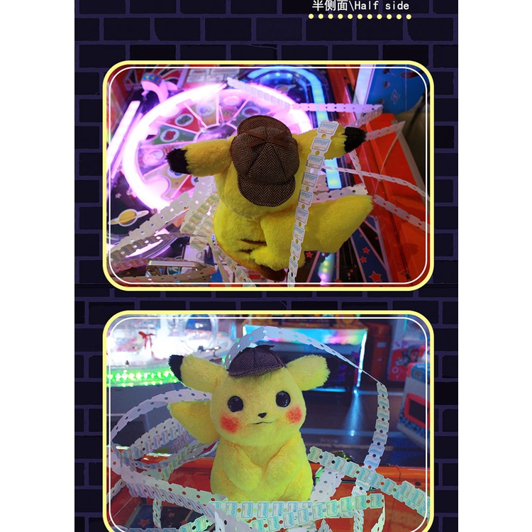 Thú nhồi bông nhân vật hoạt hình thám tử Pikachu đáng yêu