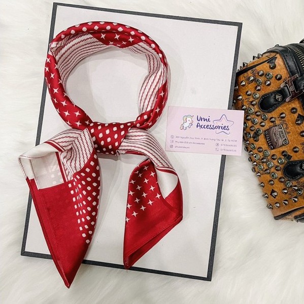 Khăn Bandana Khăn Lụa Vuông Cực Xinh Hot Trend UMI K34